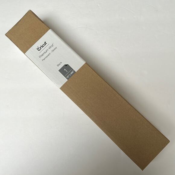 Cricut Premium Vinyl Permanent Glossy Black 12x360 inches Bulk Box - Picture 1 of 3